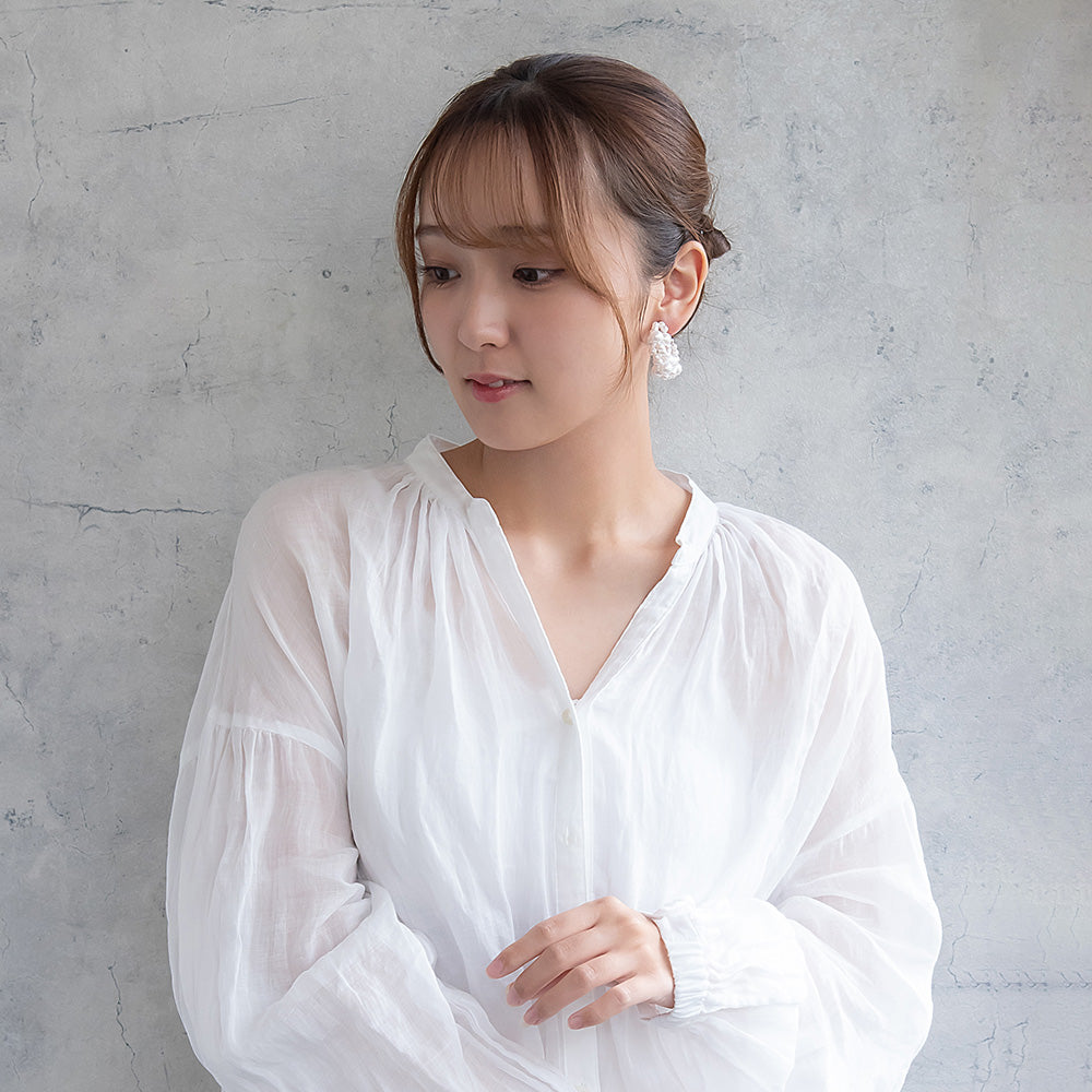 Classy イヤリング ニッケルフリー パール ネジバネ式イヤリング