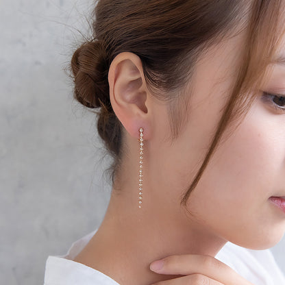 イヤリング ニッケルフリー ラインストーン ネジバネ式イヤリング