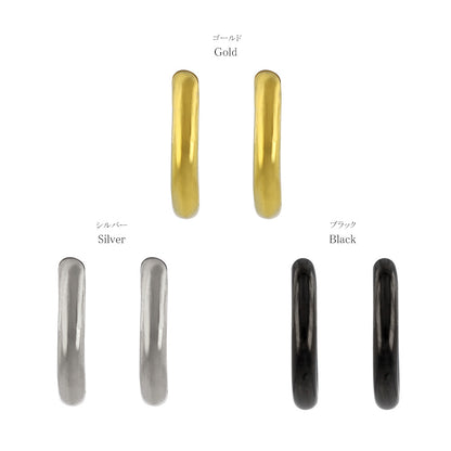 イヤリング ステンレス メタル 12mm フープタイプ パイプイヤリング