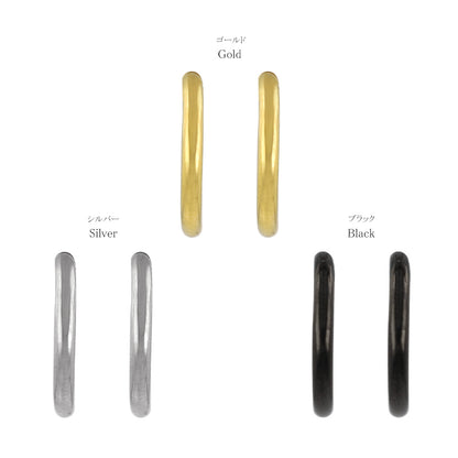 イヤリング ステンレス メタル 16mm フープタイプ パイプイヤリング