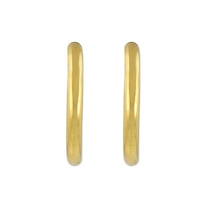 イヤリング ステンレス メタル 16mm フープタイプ パイプイヤリング