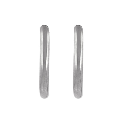 イヤリング ステンレス メタル 16mm フープタイプ パイプイヤリング