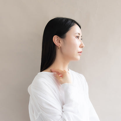 イヤリング ステンレス メタル 20mm フープタイプ パイプイヤリング