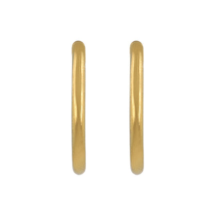 イヤリング ステンレス メタル 20mm フープタイプ パイプイヤリング