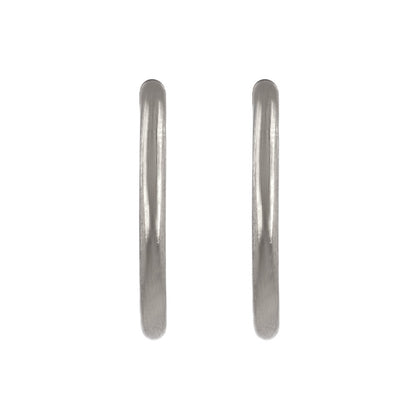 イヤリング ステンレス メタル 20mm フープタイプ パイプイヤリング