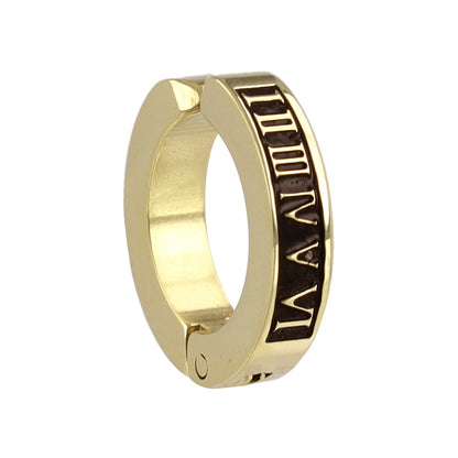 イヤリング ステンレス ローマ数字 フープイヤリング