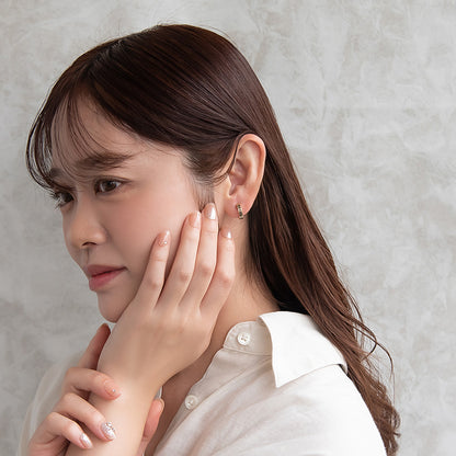 イヤリング ステンレス ローマ数字 フープイヤリング