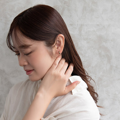 イヤリング ステンレス ローマ数字 フープイヤリング