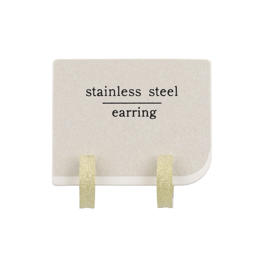 イヤリング ステンレス 梨地 フープイヤリング