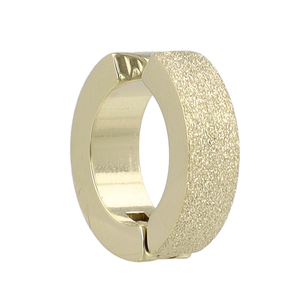 イヤリング ステンレス 梨地 フープイヤリング