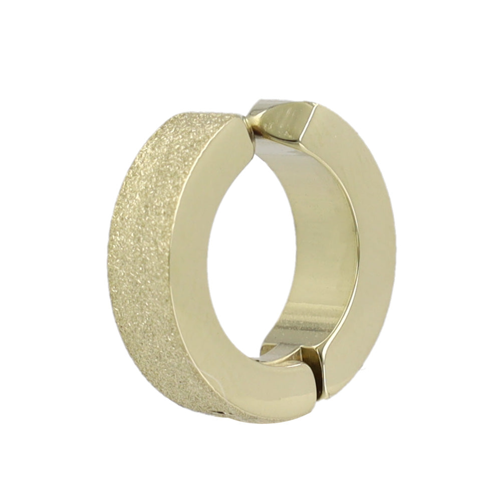 イヤリング ステンレス 梨地 フープイヤリング