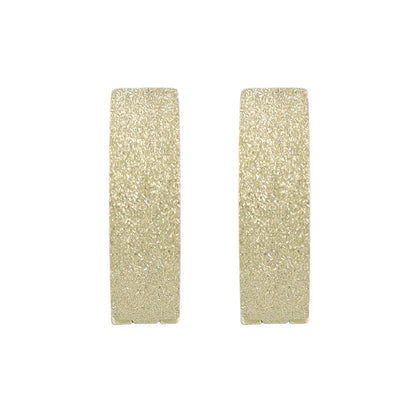 イヤリング ステンレス 梨地 フープイヤリング