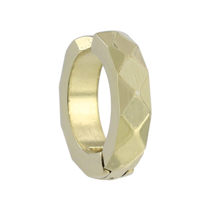 イヤリング ステンレス ダイヤカット フープイヤリング