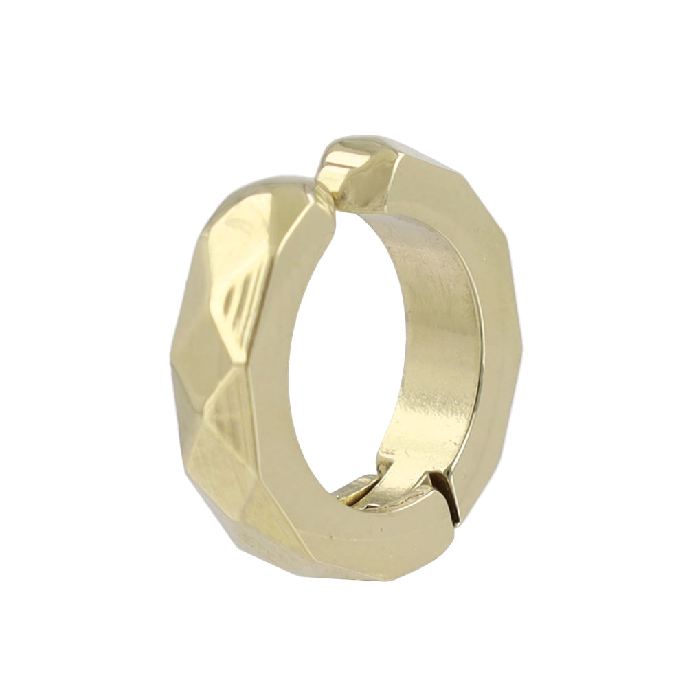 イヤリング ステンレス ダイヤカット フープイヤリング