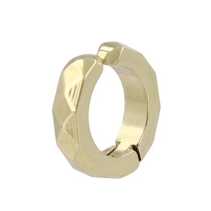 イヤリング ステンレス ダイヤカット フープイヤリング