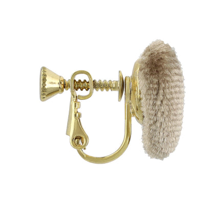 イヤリング ニッケルフリー ベロア ハート ネジバネ式イヤリング