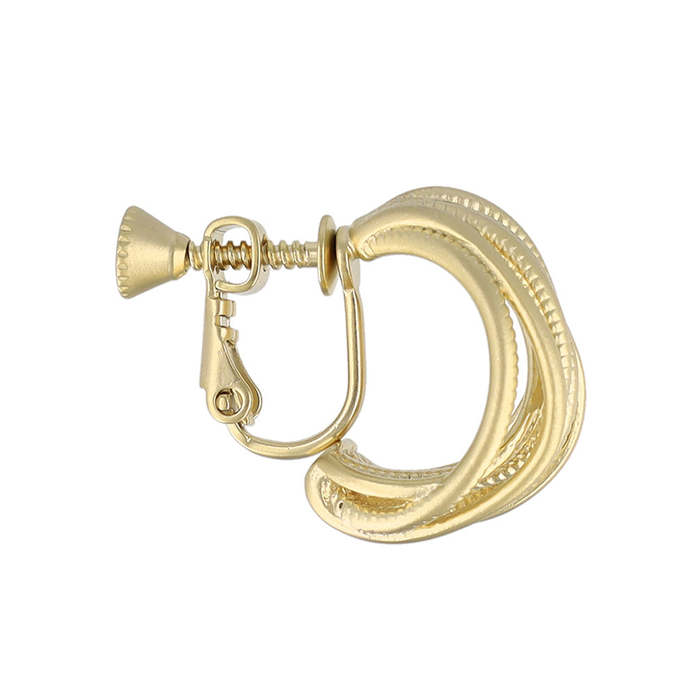 イヤリング ニッケルフリー sable gold メタル ランダム メニー ライン ネジバネ式イヤリング