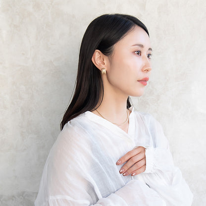 イヤリング ニッケルフリー sable gold メタル ランダム メニー ライン ネジバネ式イヤリング