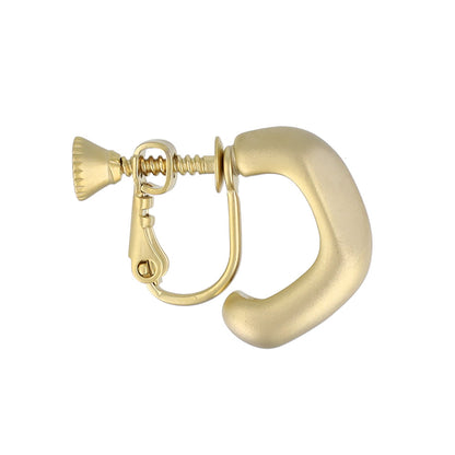 イヤリング ニッケルフリー sable gold メタル ハーフサークル カット ライン ネジバネ式イヤリング