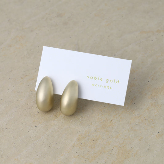 イヤリング ニッケルフリー sable gold メタル ドロップ ムーン ネジバネ式イヤリング