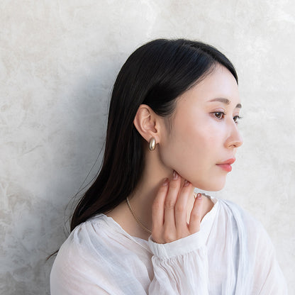 イヤリング ニッケルフリー sable gold メタル ドロップ ムーン ネジバネ式イヤリング