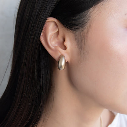 イヤリング ニッケルフリー sable gold メタル ドロップ ムーン ネジバネ式イヤリング