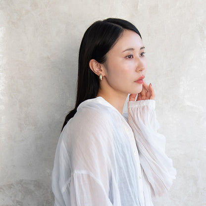 イヤリング ニッケルフリー sable gold メタル ドロップ ムーン ネジバネ式イヤリング