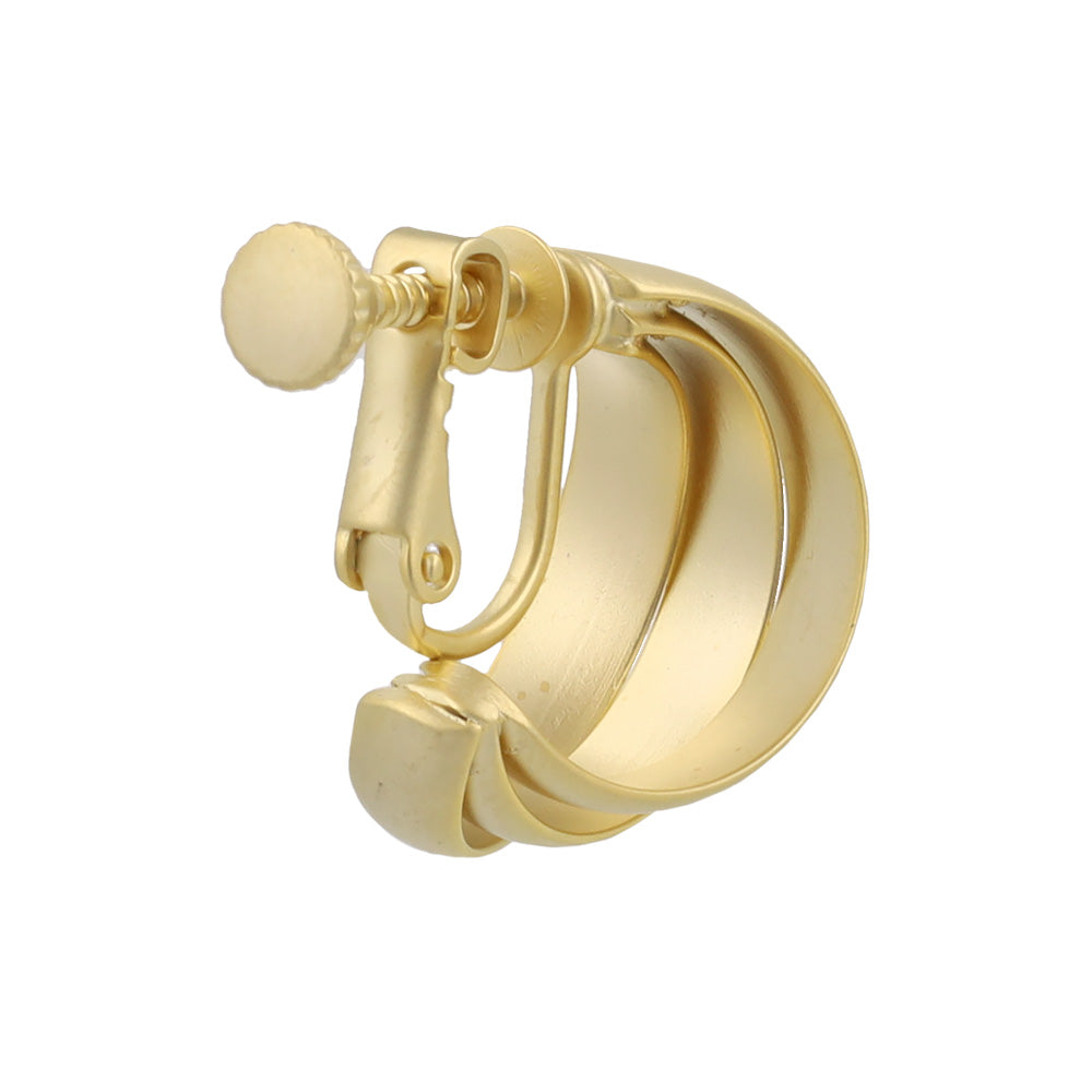 イヤリング ニッケルフリー sable gold メタル トリプル カーブ ライン