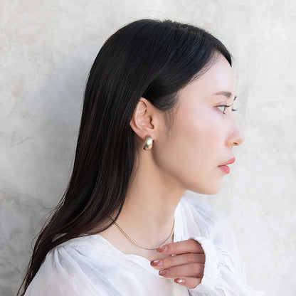 イヤリング ニッケルフリー sable gold メタル ワイド C型 ネジバネ式イヤリング