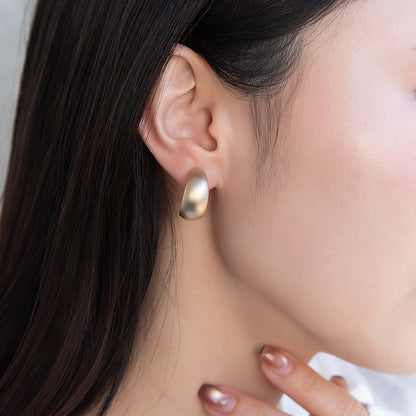 イヤリング ニッケルフリー sable gold メタル ワイド C型 ネジバネ式イヤリング