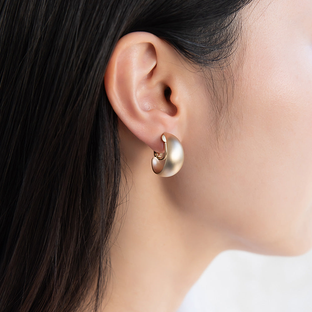 イヤリング ニッケルフリー sable gold メタル ワイド C型 ネジバネ式イヤリング