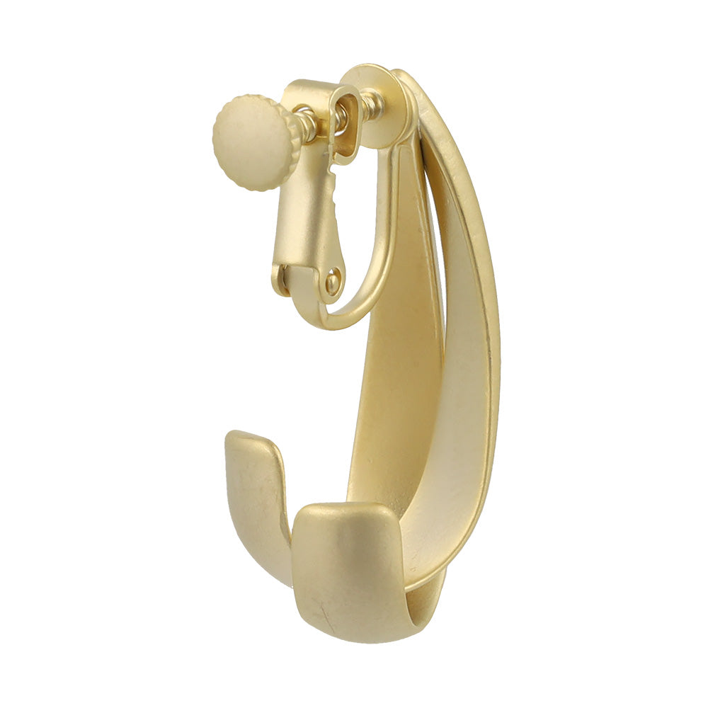 イヤリング ニッケルフリー sable gold メタル ダブル ライン クロス ドロップ ネジバネ式イヤリング