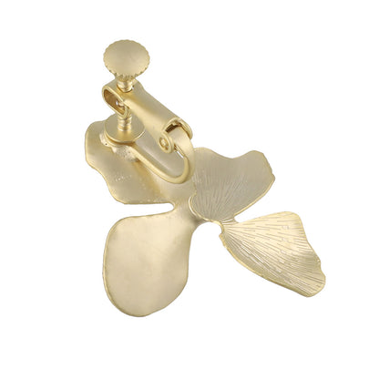イヤリング ニッケルフリー sable gold メタル ツイスト フラワー ネジバネ式イヤリング