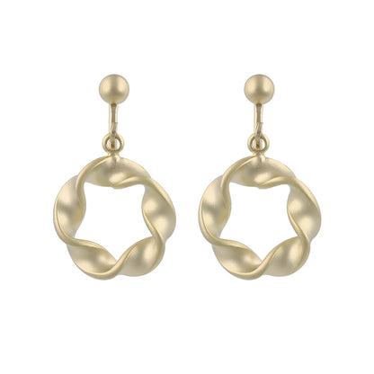 イヤリング ニッケルフリー sable gold メタル ツイスト リング ネジバネ式イヤリング