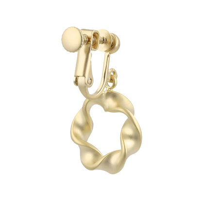 イヤリング ニッケルフリー sable gold メタル ツイスト リング ネジバネ式イヤリング