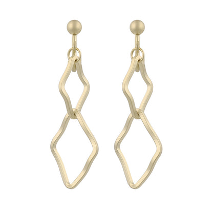 イヤリング ニッケルフリー sable gold メタル ウェーブ ロンバス ネジバネ式イヤリング