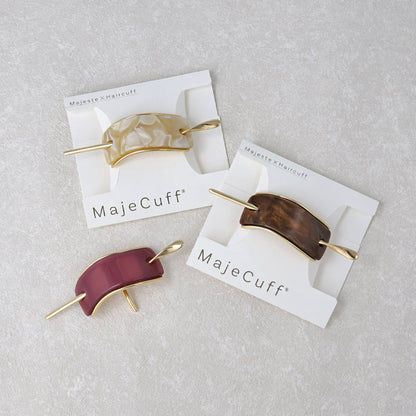 MajeCuff/マジェカフ マジェステみたいなヘアカフ レクタングル カーブ マーブル プレート メタル ライン