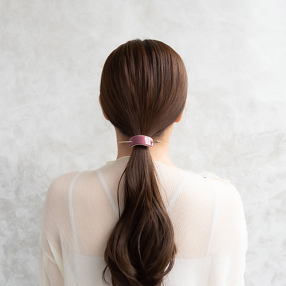 MajeCuff/マジェカフ マジェステみたいなヘアカフ レクタングル カーブ マーブル プレート メタル ライン