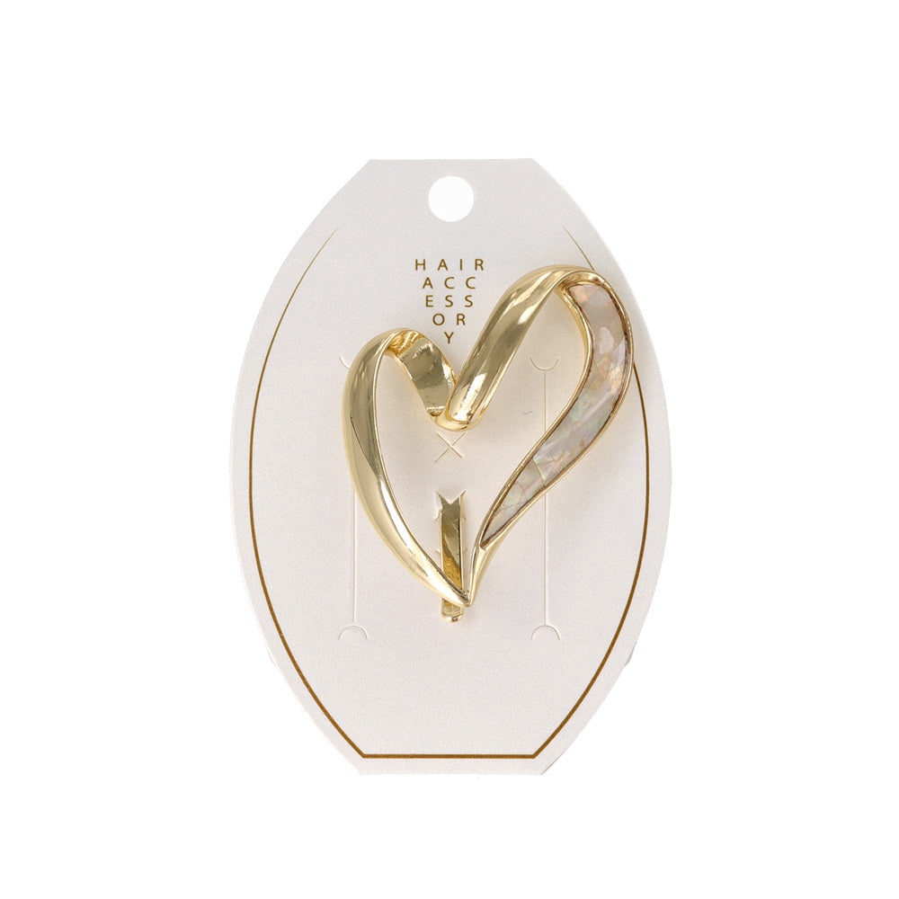 ヘアカフ メタル シェル ライン ハート