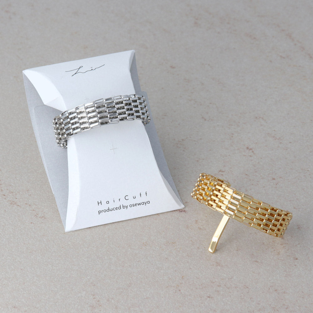 ヘアカフ メタル スクエア メッシュ カーブ