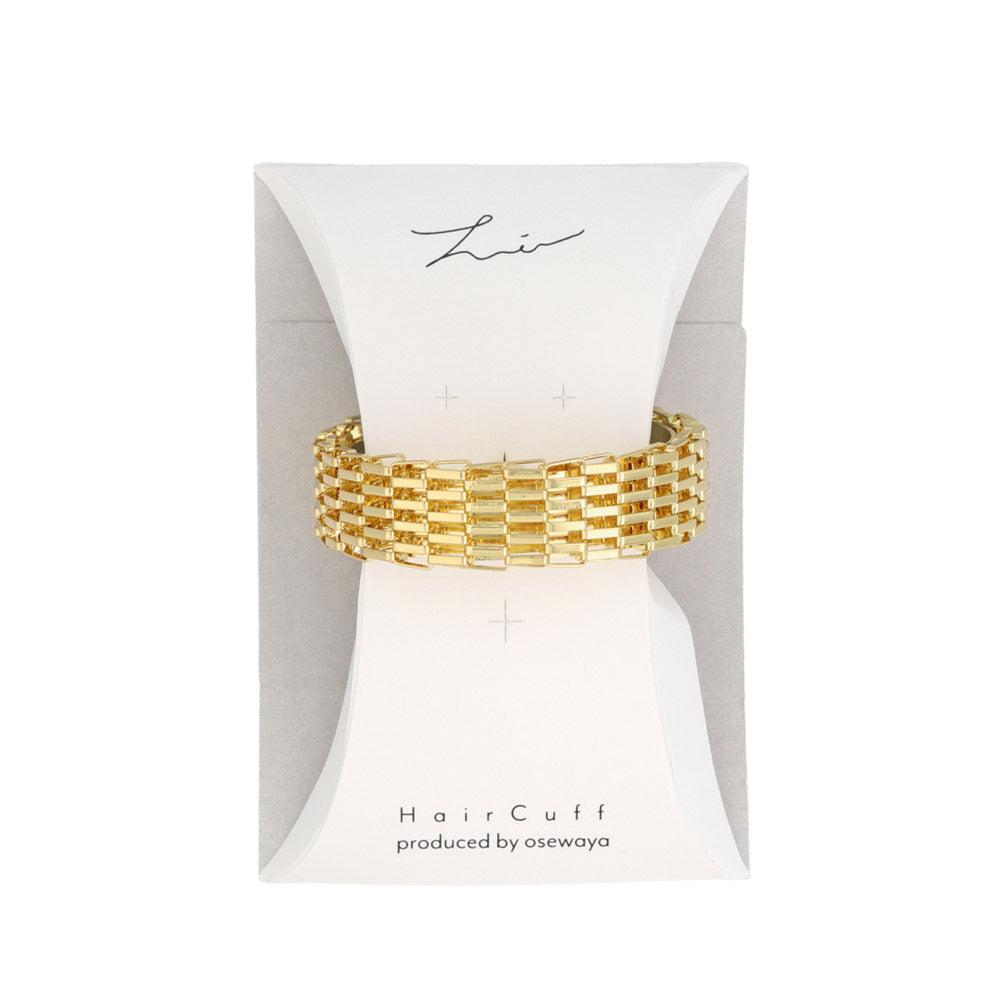 ヘアカフ メタル スクエア メッシュ カーブ