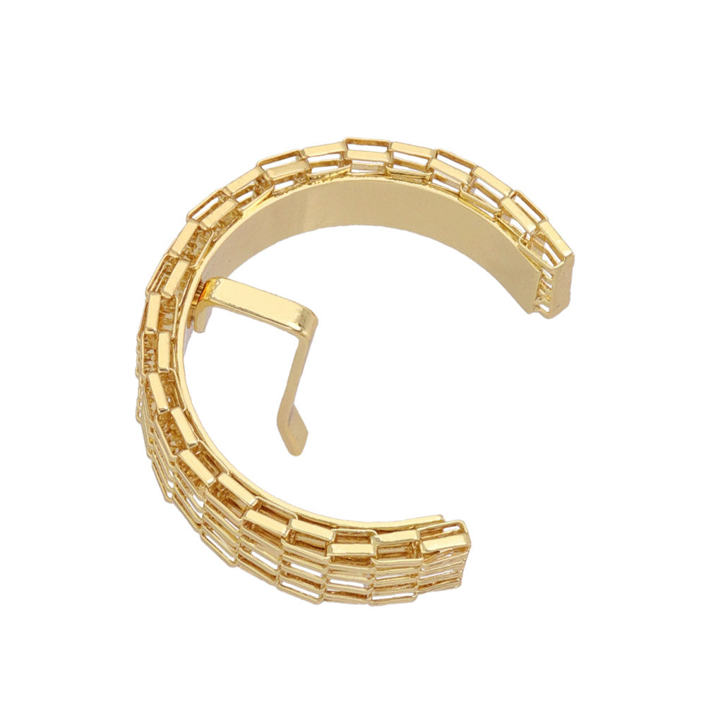 ヘアカフ メタル スクエア メッシュ カーブ