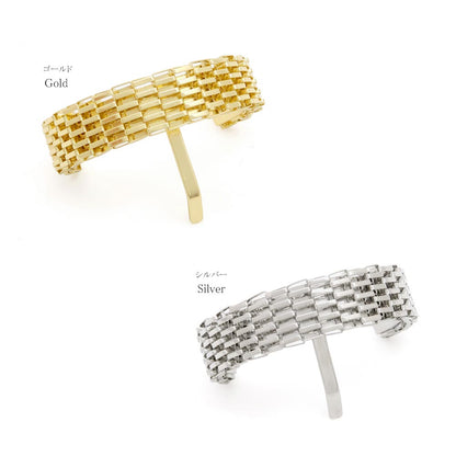 ヘアカフ メタル スクエア メッシュ カーブ