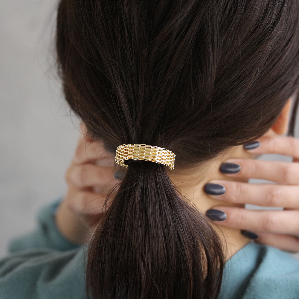 ヘアカフ メタル スクエア メッシュ カーブ