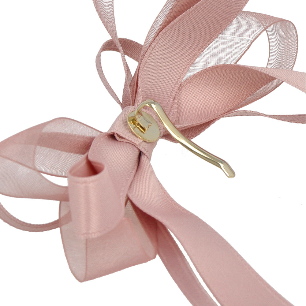 ヘアカフ ダブル ロング リボン シアー カラー