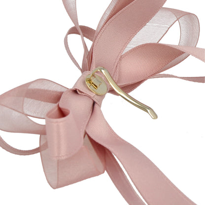 ヘアカフ ダブル ロング リボン シアー カラー