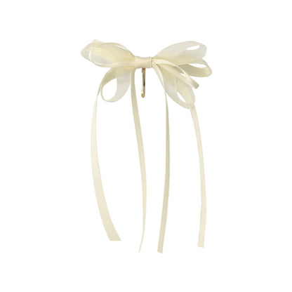 ヘアカフ ダブル ロング リボン シアー カラー