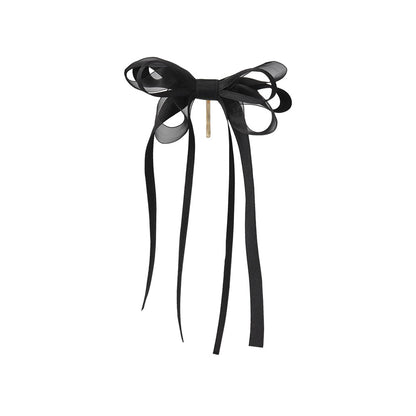 ヘアカフ ダブル ロング リボン シアー カラー