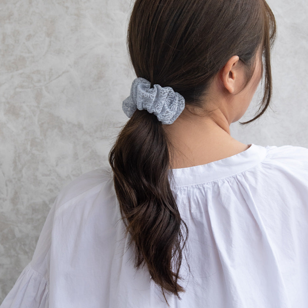 ヘアカフ クラップカフ カラー レース シュシュ風