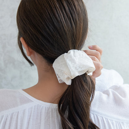 ヘアカフ クラップカフ フリル レース シュシュ風 ベーシックカラー